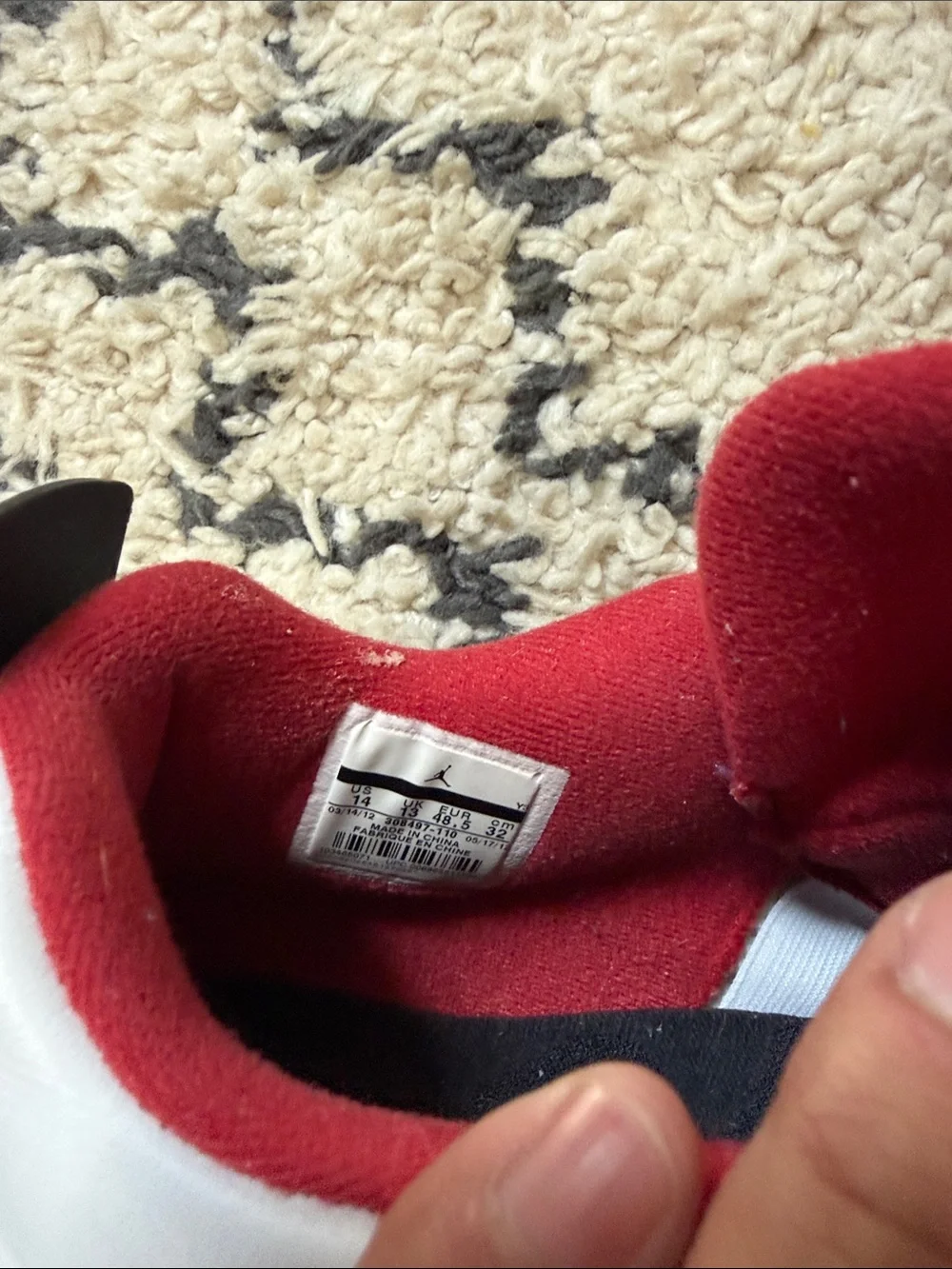 Jordan IV mars retro size 14